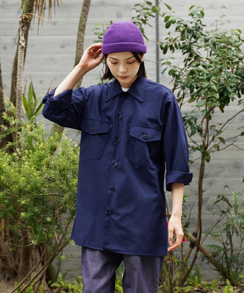 MILITARY（ミリタリー）の「実物 新品 デットストック 米軍 U.S.NAVY ユーティリティーシャツ（シャツ/ブラウス・メンズ・ネイビー・L/M/XXXL）」の21枚目の写真