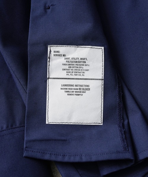 MILITARY（ミリタリー）の「実物 新品 デットストック 米軍 U.S.NAVY ユーティリティーシャツ（シャツ/ブラウス・メンズ・ネイビー・L/M/XXXL）」の5枚目の写真