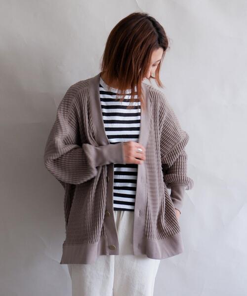 MANASTASH（マナスタッシュ）の「MANASTASH/マナスタッシュ　W's SNUGGLE SNUG THERMAL CARDIGAN　ウィメンズ　スナッグサーマルカーディガン（カーディガン/ボレロ・レディース・ナチュラル/ブラック/モカ・MEDIUM）」の18枚目の写真