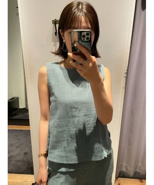 AZUL by moussy（アズールバイマウジー）の「LAYERED TANK TOPS（タンクトップ・レディース・ライトベージュ/ブラック/サックスブルー・MEDIUM/SMALL）」の18枚目の写真