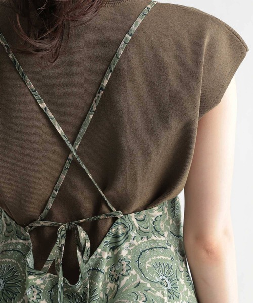 Andemiu（アンデミュウ）の「バッククロスアソートキャミワンピース958875（ワンピース・レディース・アッシュグレー/ブラック/グリーン・FREE）」の17枚目の写真