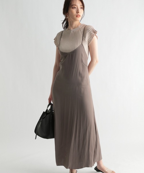 Andemiu（アンデミュウ）の「バッククロスアソートキャミワンピース958875（ワンピース・レディース・アッシュグレー/ブラック/グリーン・FREE）」の16枚目の写真