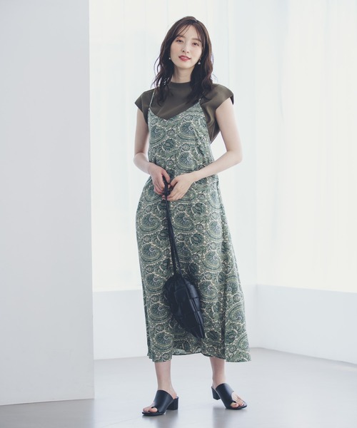 Andemiu（アンデミュウ）の「バッククロスアソートキャミワンピース958875（ワンピース・レディース・アッシュグレー/ブラック/グリーン・FREE）」の12枚目の写真