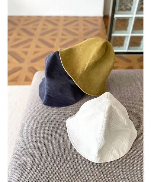 Ungrid（アングリッド）の「カラーコーデュロイバケットハット（ハット・レディース・アイボリー/チャコールグレー/グリーン系その他・FREE）」の15枚目の写真