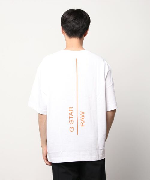 G-STAR（ジースター）の「TEXT GRAPHIC LOOSE T-SHIRT/ルーズ/オーバーサイズ（Tシャツ/カットソー・メンズ・ホワイト・MEDIUM/SMALL/X-SMALL/LARGE）」の8枚目の写真
