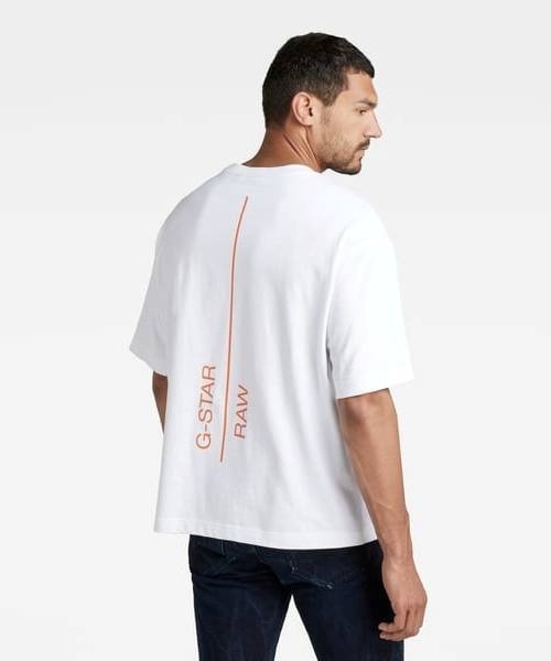 G-STAR（ジースター）の「TEXT GRAPHIC LOOSE T-SHIRT/ルーズ/オーバーサイズ（Tシャツ/カットソー・メンズ・ホワイト・MEDIUM/SMALL/X-SMALL/LARGE）」の3枚目の写真