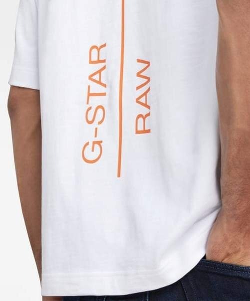 G-STAR（ジースター）の「TEXT GRAPHIC LOOSE T-SHIRT/ルーズ/オーバーサイズ（Tシャツ/カットソー・メンズ・ホワイト・MEDIUM/SMALL/X-SMALL/LARGE）」の4枚目の写真
