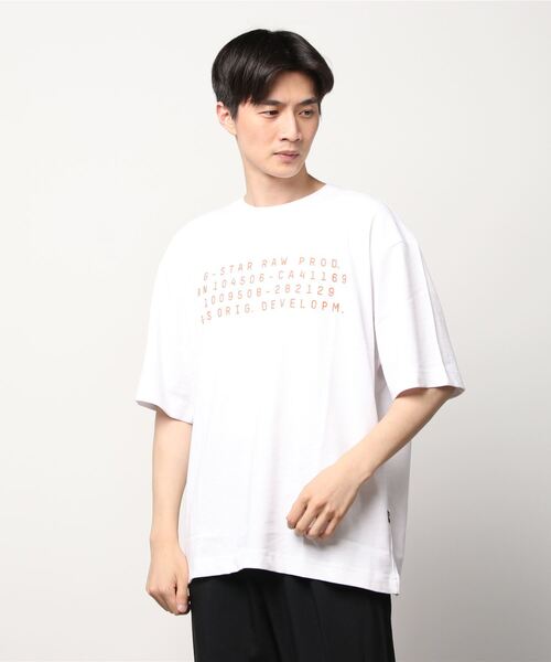 G-STAR（ジースター）の「TEXT GRAPHIC LOOSE T-SHIRT/ルーズ/オーバーサイズ（Tシャツ/カットソー・メンズ・ホワイト・MEDIUM/SMALL/X-SMALL/LARGE）」の6枚目の写真