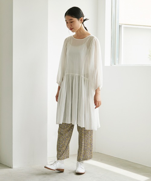 cardo fabrica（カルドファブリカ）の「●レーヨンデシン小花プリント タックパンツ（その他パンツ・レディース・ブラック/マスタード・FREE）」の9枚目の写真