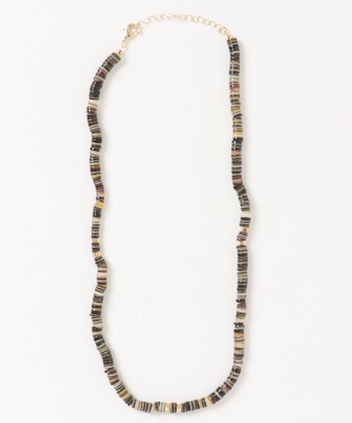 DouDou（ドゥドゥ）の「ビーズ×ゴールドパーツネックレス（ネックレス・レディース・ベージュ/ブラウン/ブルー・FREE）」の12枚目の写真