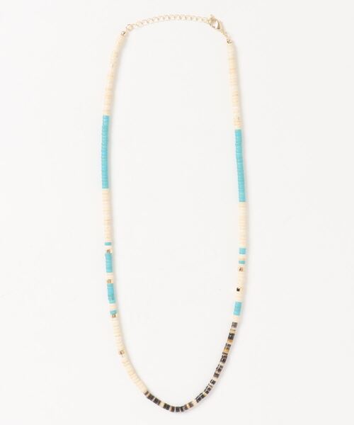 DouDou（ドゥドゥ）の「ビーズ×ゴールドパーツネックレス（ネックレス・レディース・ベージュ/ブラウン/ブルー・FREE）」の13枚目の写真
