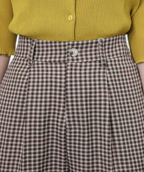 archives（アルシーヴ）の「チェックサイドスリットセミフレアパンツ（その他パンツ・レディース・ブラウン/グリーン/ブルー・MEDIUM）」の7枚目の写真