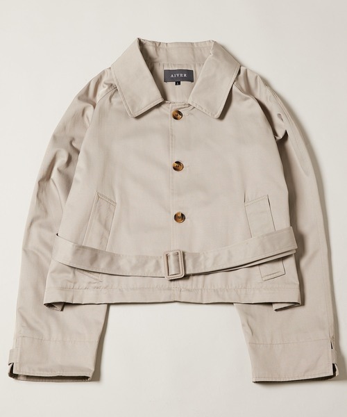 AIVER（アイバー）の「AIVER　イリディセント2WAYラグラントレンチステンカラーコート（トレンチコート・メンズ・ブラック/ベージュ・MEDIUM/LARGE）」の6枚目の写真