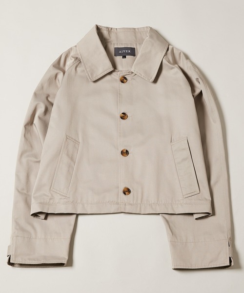 AIVER（アイバー）の「AIVER　イリディセント2WAYラグラントレンチステンカラーコート（トレンチコート・メンズ・ブラック/ベージュ・MEDIUM/LARGE）」の11枚目の写真