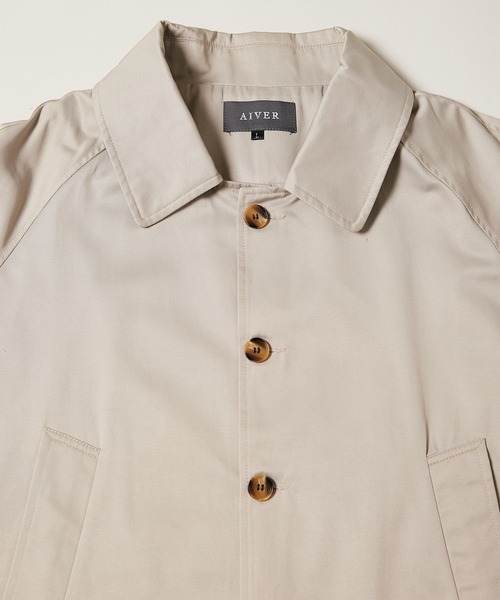 AIVER（アイバー）の「AIVER　イリディセント2WAYラグラントレンチステンカラーコート（トレンチコート・メンズ・ブラック/ベージュ・MEDIUM/LARGE）」の3枚目の写真