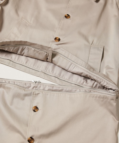 AIVER（アイバー）の「AIVER　イリディセント2WAYラグラントレンチステンカラーコート（トレンチコート・メンズ・ブラック/ベージュ・MEDIUM/LARGE）」の17枚目の写真