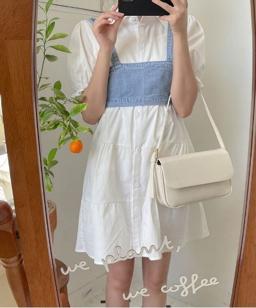 Sonyunara ソニョナラ Set デニムビスチェ シャツワンピース ワンピース Sonyunara ソニョナラ のファッション通販 Zozotown