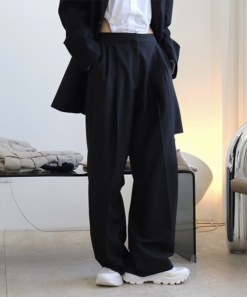 chuclla(チュクラ)の「カットアウト ワイドパンツ chw21a039(スラックス・レディース・グレー/ブラック・L/M/S)」の13枚目の写真