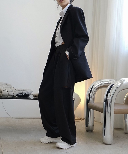 chuclla(チュクラ)の「カットアウト ワイドパンツ chw21a039(スラックス・レディース・グレー/ブラック・L/M/S)」の18枚目の写真