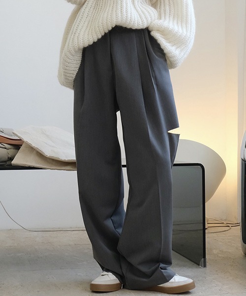 chuclla(チュクラ)の「カットアウト ワイドパンツ chw21a039(スラックス・レディース・グレー/ブラック・L/M/S)」の9枚目の写真