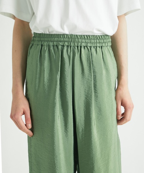 MR.GENTLEMAN（ミスタージェントルマン）の「SATIN LOUNGE PANT（その他パンツ・メンズ・ブラック/ベージュ/ダークグリーン・MEDIUM/SMALL）」の11枚目の写真