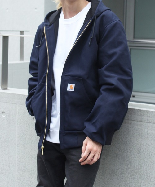 Carhartt（カーハート）の「【carhartt】カーハート ルーズフィット Thermal-Lined Active Jacket サーマルライナー フードジャケット ダックアクティブジャケット J131（その他アウター・メンズ・ネイビー/ブラウン/ブラック・M/L/XL/S）」の11枚目の写真