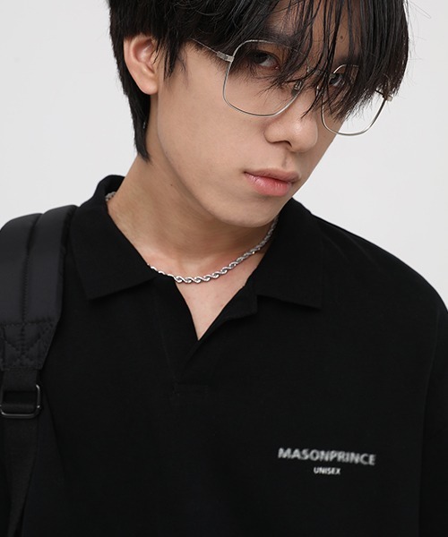 MASONPRINCE(メイソンプリンス)の「【MASONPRINCE】Oversized long sleeve polo shirt PL3002(ポロシャツ・メンズ・グレー/ブラック/ベージュ・L/S/M)」の19枚目の写真