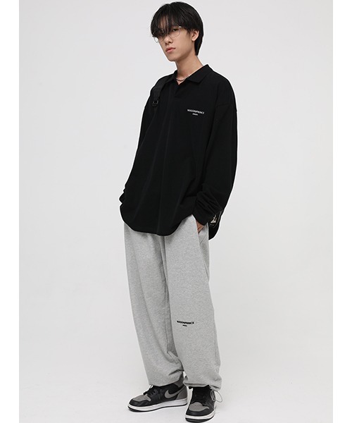 MASONPRINCE(メイソンプリンス)の「【MASONPRINCE】Oversized long sleeve polo shirt PL3002(ポロシャツ・メンズ・グレー/ブラック/ベージュ・L/S/M)」の21枚目の写真