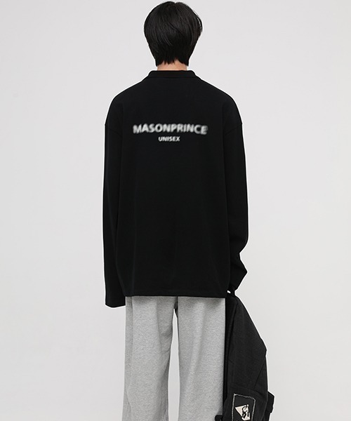 MASONPRINCE(メイソンプリンス)の「【MASONPRINCE】Oversized long sleeve polo shirt PL3002(ポロシャツ・メンズ・グレー/ブラック/ベージュ・L/S/M)」の4枚目の写真