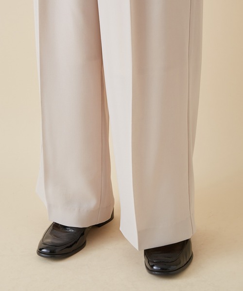 MADEMOISELLE ROPE'（マドモアゼル ロペ）の「<春まで使える>ベルテッドワイドパンツ（その他パンツ・レディース・オフホワイト/ピンク系その他2・36/38）」の10枚目の写真