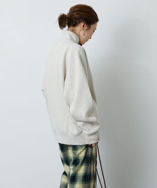 FREAK'S STORE（フリークスストア）の「▽【WEB限定】OE裏起毛ハーフジップスウェットプルオーバー（スウェット・レディース・ブラック/パープル/グレー/グリーン・ﾌﾘ-）」の16枚目の写真