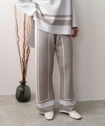 トリミングリラックスニットPT