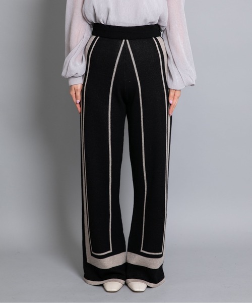 Eimee Law（エイミーロウ）の「トリミングリラックスニットPT（その他パンツ・レディース・ブラック/モカ/ネイビー・38）」の20枚目の写真