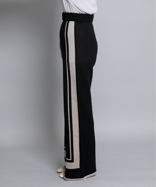 Eimee Law（エイミーロウ）の「トリミングリラックスニットPT（その他パンツ・レディース・ブラック/モカ/ネイビー・38）」の21枚目の写真