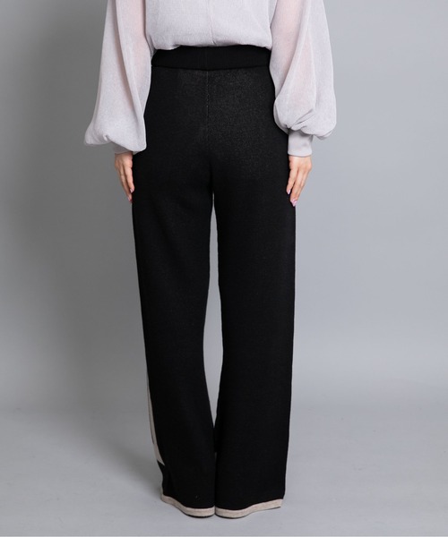 Eimee Law（エイミーロウ）の「トリミングリラックスニットPT（その他パンツ・レディース・ブラック/モカ/ネイビー・38）」の22枚目の写真