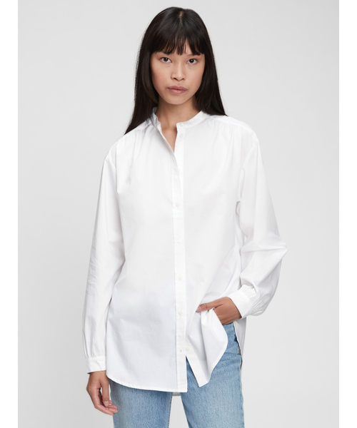 GAP（ギャップ）の「ポプリンシャツ（シャツ/ブラウス・レディース・ホワイト/レッド系その他/ブラック・S/XS/M/L/XXS）」の2枚目の写真