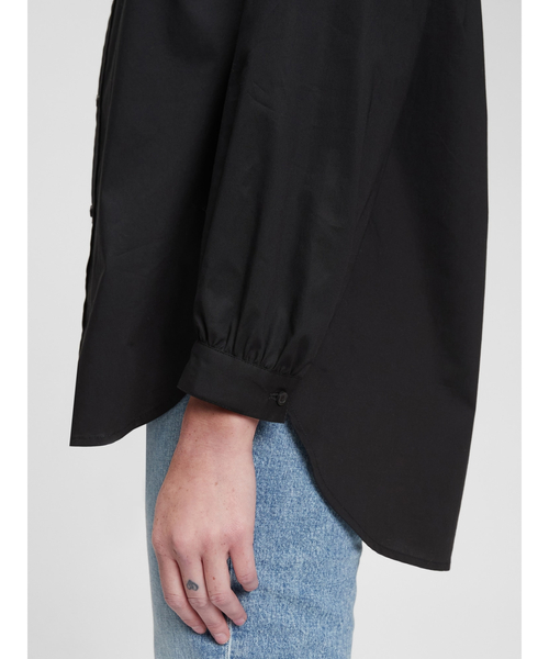 GAP（ギャップ）の「ポプリンシャツ（シャツ/ブラウス・レディース・ホワイト/レッド系その他/ブラック・S/XS/M/L/XXS）」の4枚目の写真