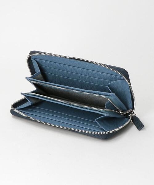 green label relaxing（グリーンレーベルリラクシング）の「＜green label relaxing＞シボ フェイクレザー2 カラー ロング ウォレット（財布・メンズ・ネイビー/ブラック・FREE）」の4枚目の写真