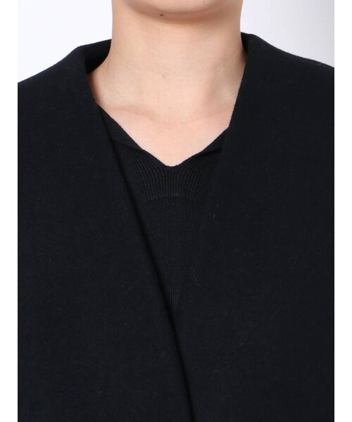 ELENDEEK（エレンディーク）の「フォルムショートウールコート（ノーカラーコート・レディース・ブラック/カーキ/ベージュ・FREE）」の15枚目の写真