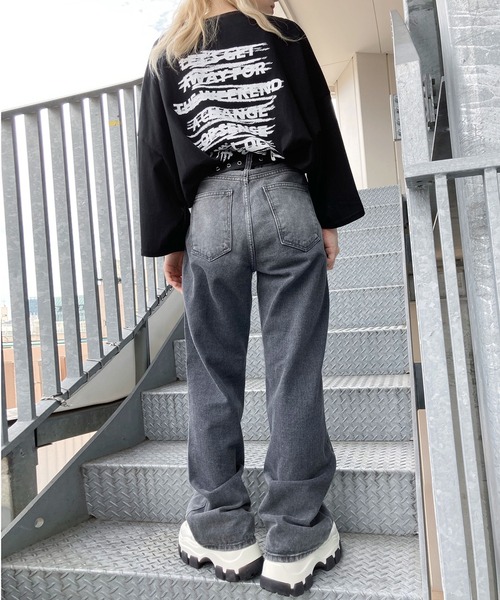 Figments（フィグメンツ）の「グラデーションデニムパンツ（デニムパンツ・レディース・ブラック・MEDIUM/SMALL）」の3枚目の写真