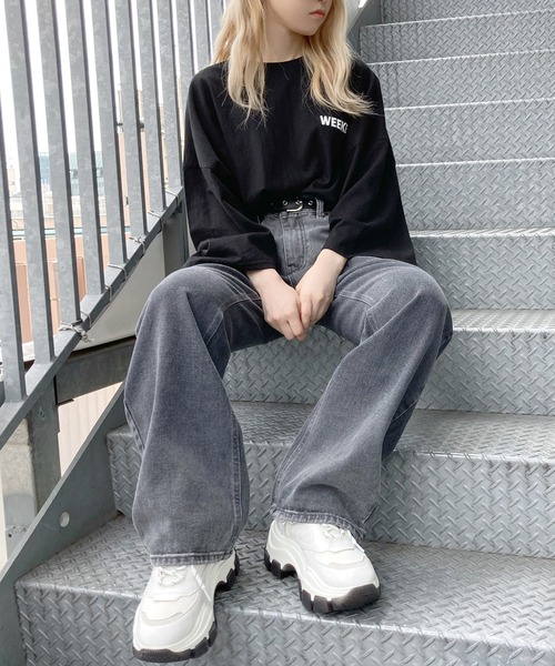 Figments（フィグメンツ）の「グラデーションデニムパンツ（デニムパンツ・レディース・ブラック・MEDIUM/SMALL）」の4枚目の写真