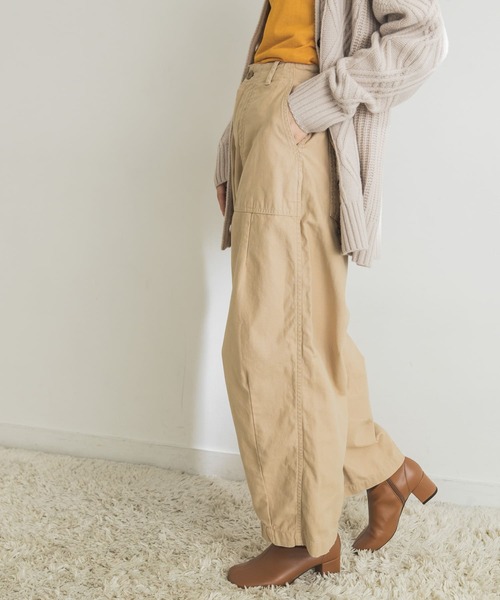 URBAN RESEARCH（アーバンリサーチ）の「ワイドミリタリーパンツ（その他パンツ・レディース・カーキ/ベージュ・36/38）」の8枚目の写真