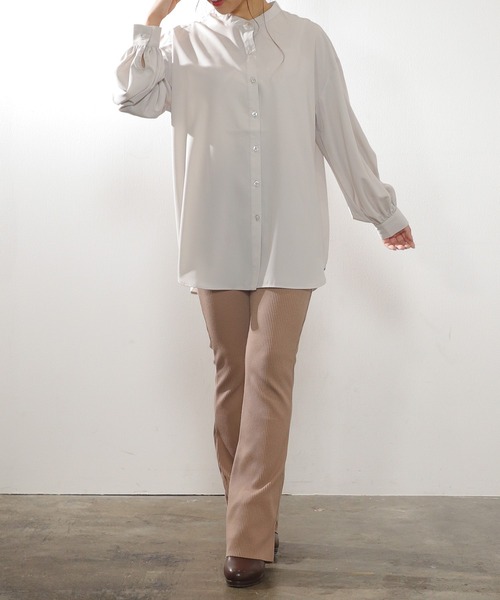 Honeys（ハニーズ）の「裏起毛フレアパンツ長め丈（その他パンツ・レディース・ブラック/ベージュ/モカ・S/M/L）」の10枚目の写真