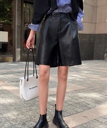 KOR | フェイクレザー　ハーフパンツ(その他パンツ)