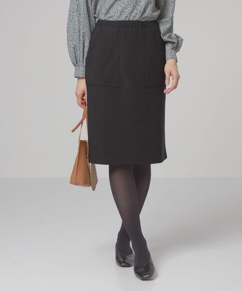 closet story(クローゼットストーリー)の「<closet story(クローゼットストーリー)>ポケット タイトスカート(スカート・レディース・ブラック/ブラウン・FREE)」の2枚目の写真
