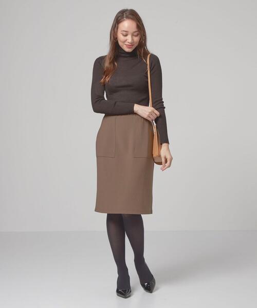 closet story(クローゼットストーリー)の「<closet story(クローゼットストーリー)>ポケット タイトスカート(スカート・レディース・ブラック/ブラウン・FREE)」の5枚目の写真