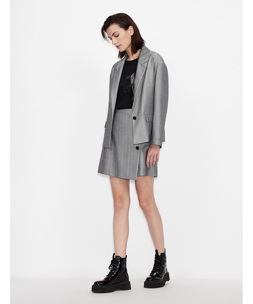 【Emporio Armani 】グレー ヘリンボーン テーラードジャケット Emporio Armani 】グレー ヘリンボーン テーラードジャケット