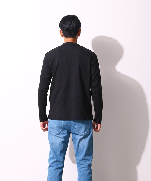 Blue Standard (ブルースタンダード)の「【BLUE STANDARD/ブルースタンダード】コットン100% ワッフルクルーネックロンT(Tシャツ/カットソー・メンズ・杢グレー/ブラウン/ブラック/オリーブ/ホワイト・X-LARGE/LARGE/MEDIUM)」の7枚目の写真