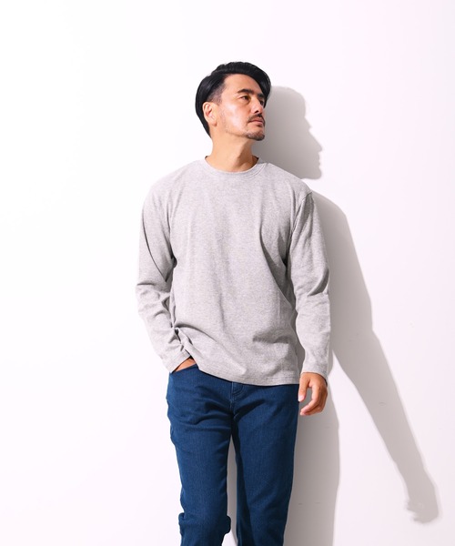 Blue Standard (ブルースタンダード)の「【BLUE STANDARD/ブルースタンダード】コットン100% ワッフルクルーネックロンT(Tシャツ/カットソー・メンズ・杢グレー/ブラウン/ブラック/オリーブ/ホワイト・X-LARGE/LARGE/MEDIUM)」の13枚目の写真