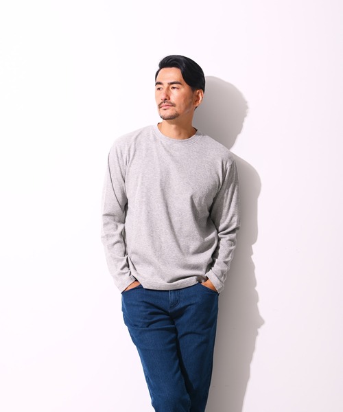 Blue Standard (ブルースタンダード)の「【BLUE STANDARD/ブルースタンダード】コットン100% ワッフルクルーネックロンT(Tシャツ/カットソー・メンズ・杢グレー/ブラウン/ブラック/オリーブ/ホワイト・X-LARGE/LARGE/MEDIUM)」の14枚目の写真